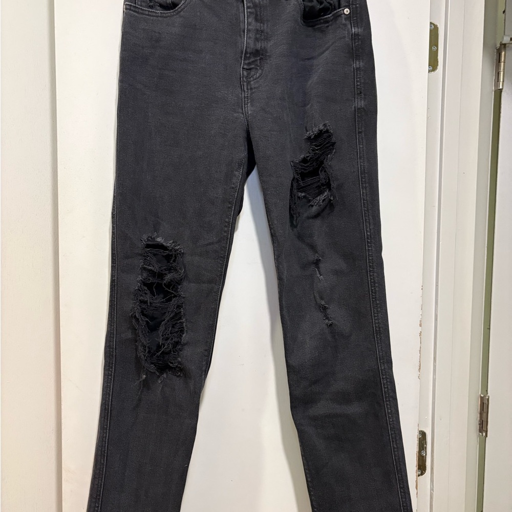 Eunina Black Distressed Skinny Jeans